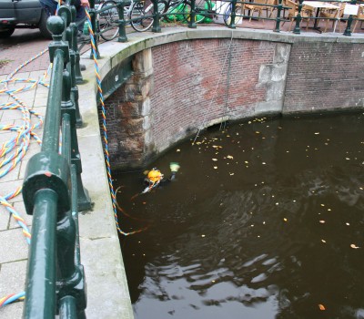 Duikinspectie brughoofden en kademuur binnenstad