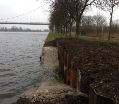 Aanbrengen fauna-uittrede-plaats (fup) in kanaal