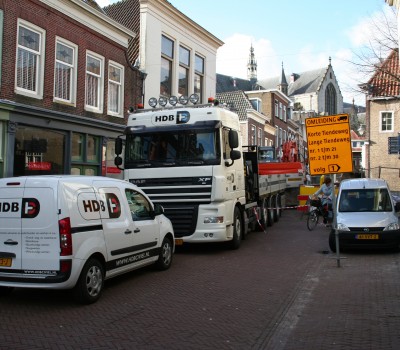 Reconstructie historische brug in oude binnenstad