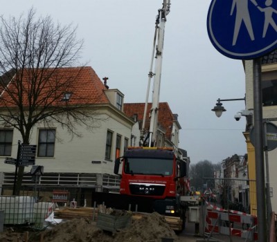 Reconstructie historische brug in oude binnenstad